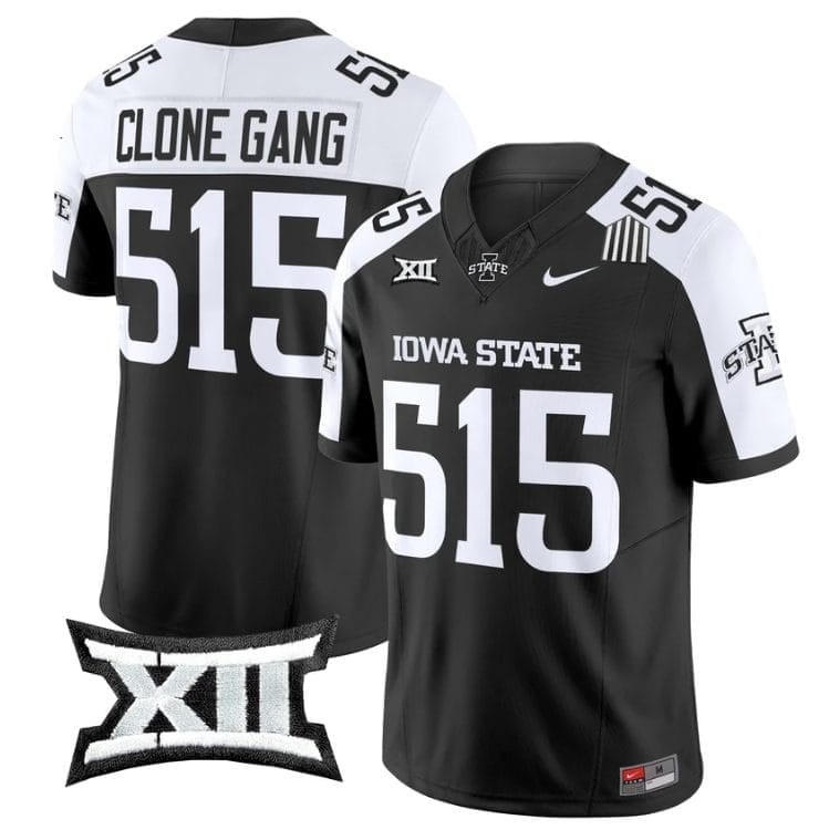 Clone Gang Jersey #515 Iowa State Cyclones 2025 Limited Stitched Black Alter 1 Clone Gang Jersey #515 Iowa State Cyclones 2025 Limited Stitched Black Alter