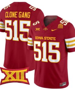 Clone Gang Jersey #515 Iowa State Cyclones 2025 Limited Stitched Cardinal