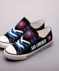 Club Atlético San Lorenzo de Almagro Low Top Canvas Sport Sneakers Shoes For Men Women Fans