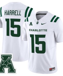 Conner Harrell Jersey #15 Charlotte 49ers 2025 Vapor Limited Stitched