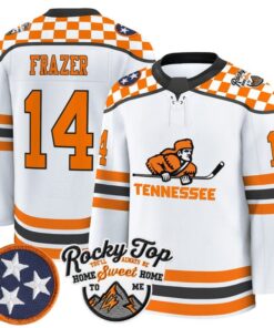 Alternative view of Connor Frazer Jersey #14 Tennessee Volunteers 2025-26 Hockey Premium Stitched