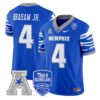 Cortez Braham Jr Jersey #4 Memphis Tigers 2025 Vapor Limited Stitched Royal 3 CortezBrahamJrJersey 4MemphisTigers2025VaporLimitedStitchedRoyal