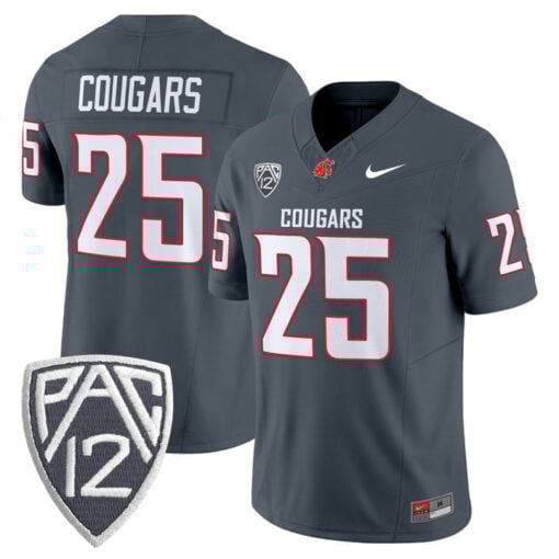 Cougars Jersey #25 Washington State Cougars 2025 V2 Vapor Limited Stitched