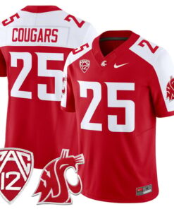 Cougars Jersey 25 Washington State Cougars 2025 Vapor Stitched Crimson Alter