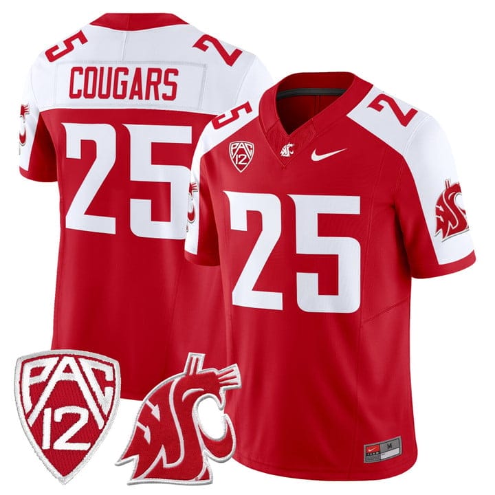 Cougars Jersey #25 Washington State Cougars 2025 Vapor Limited Stitched - Image 3