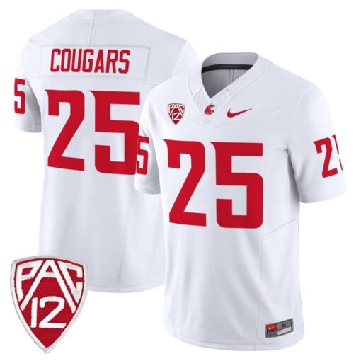 Cougars Jersey #25 Washington State Cougars 2025 Vapor Limited Stitched - Image 5