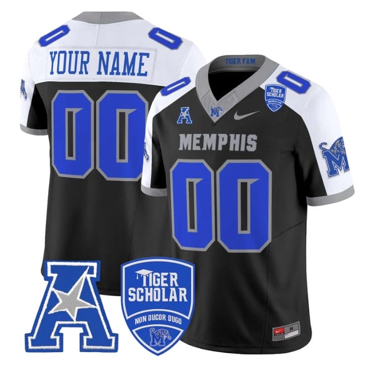 Custom Memphis Tigers Jersey Name, Number 2025 Vapor Limited Stitched Black Alter 1 Custom Memphis Tigers Jersey Name, Number 2025 Vapor Limited Stitched Black Alter