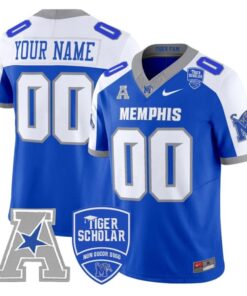Custom Memphis Tigers Jersey Name, Number 2025 Vapor Limited Stitched Royal Alter