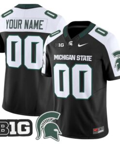 Custom Michigan State Spartans Jersey 2025 Vapor Limited Stitched Black Alter