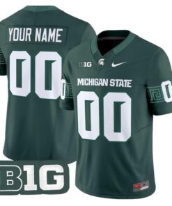 Custom Michigan State Spartans Jersey 2025 Vapor Limited Stitched Green