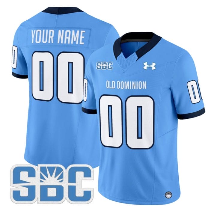 Custom Old Dominion Monarchs Jersey Name, Number 2025 Vapor Stitched Blue 1 Custom Old Dominion Monarchs Jersey Name, Number 2025 Vapor Stitched Blue