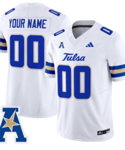 Custom Tulsa Golden Hurricane Jersey 2025 Vapor Limited Stitched White