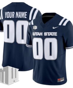 Custom Utah State Aggies Jersey Name, Number 2025 Vapor Limited Stitched Navy
