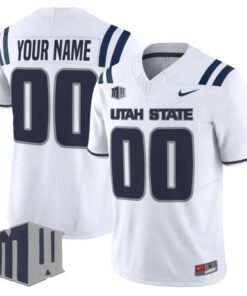 Custom Utah State Aggies Jersey Name, Number 2025 Vapor Limited Stitched White