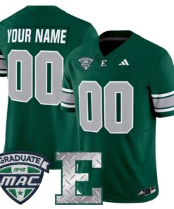 Custom Eastern Michigan Eagles Jersey 2025 Vapor Limited All Stitched Green