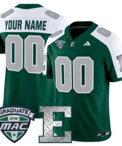 Custom Eastern Michigan Eagles Jersey 2025 Vapor Limited All Stitched Green Alter