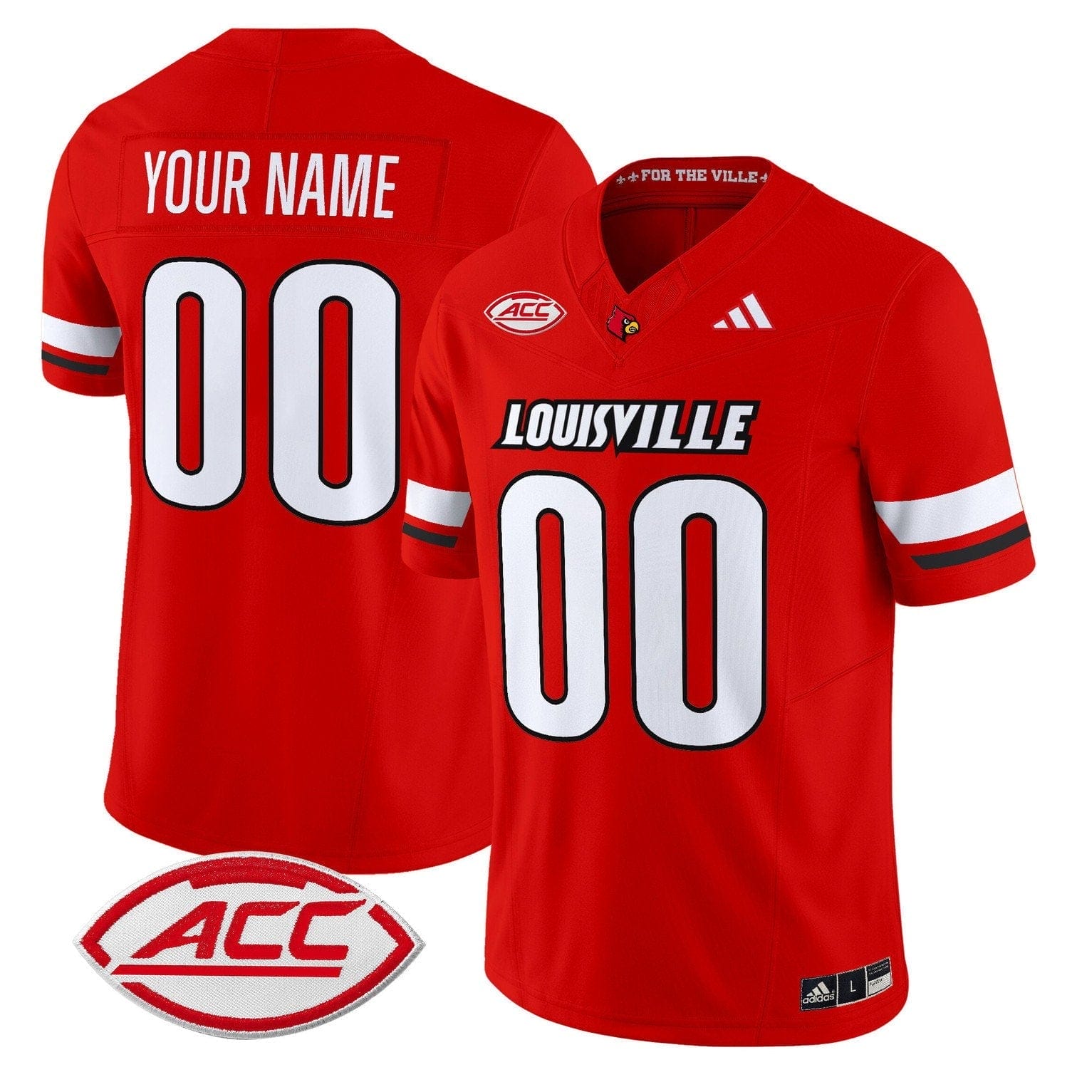 Custom Louisville Cardinals Jersey Name, Number 2025 Vapor Stitched - Image 3