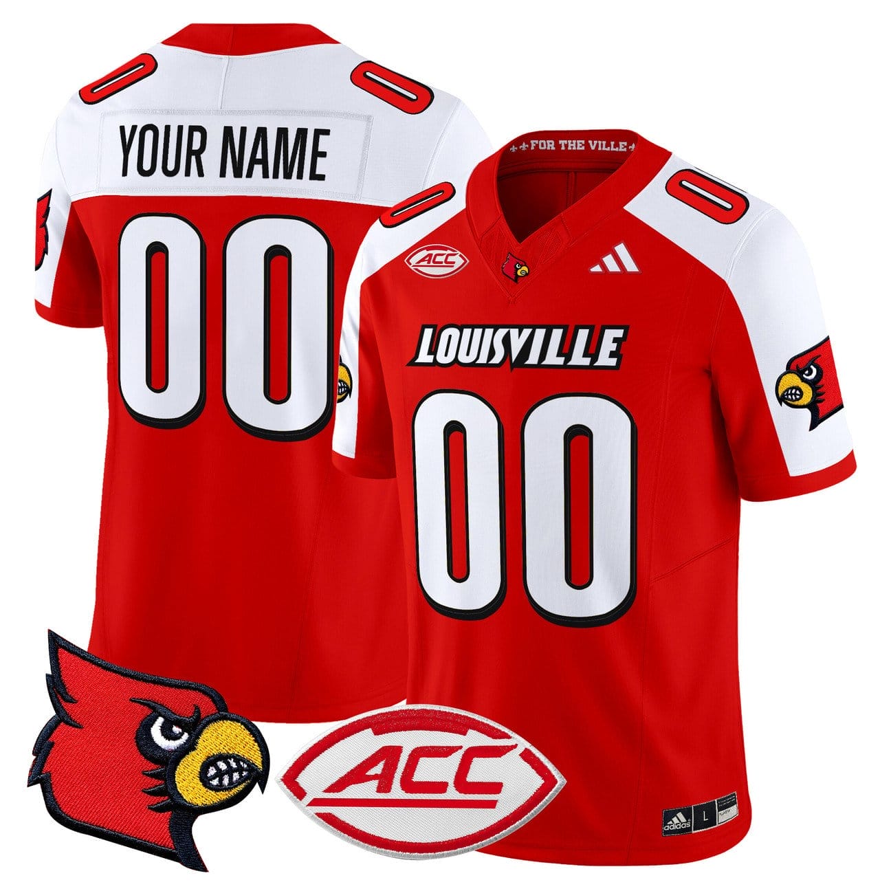 Custom Louisville Cardinals Jersey Name, Number 2025 Vapor Stitched - Image 4