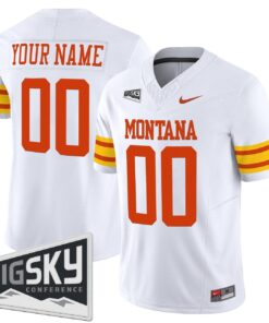 Custom Montana Grizzlies Jersey Name Number 1995 Throwback Stitched White