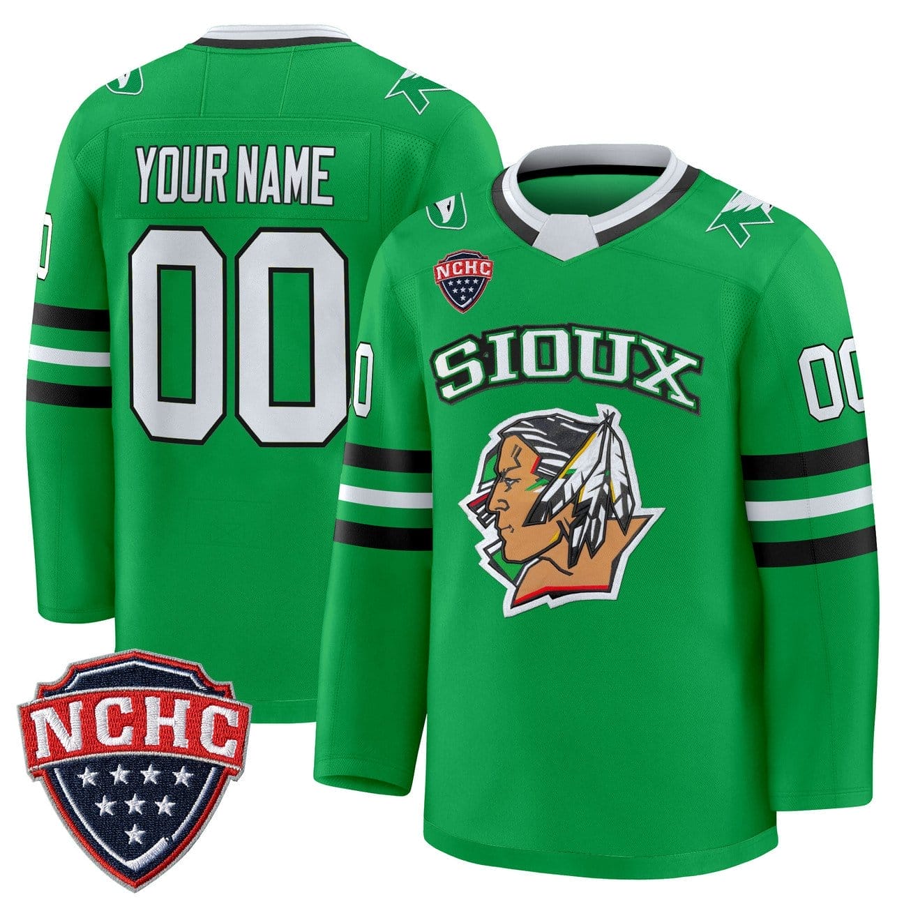 Custom North Dakota Fighting Hawks Jersey 2025-26 Premium Stitched 2 Custom North Dakota Fighting Hawks Jersey 2025-26 Premium Stitched - Image 2