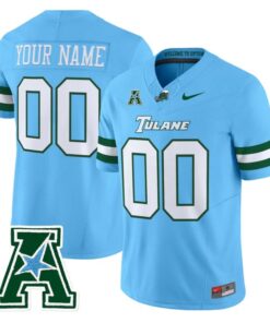 Alternative view of Custom Tulane Green Wave Jersey Name, Number 2025 Vapor Limited Stitched