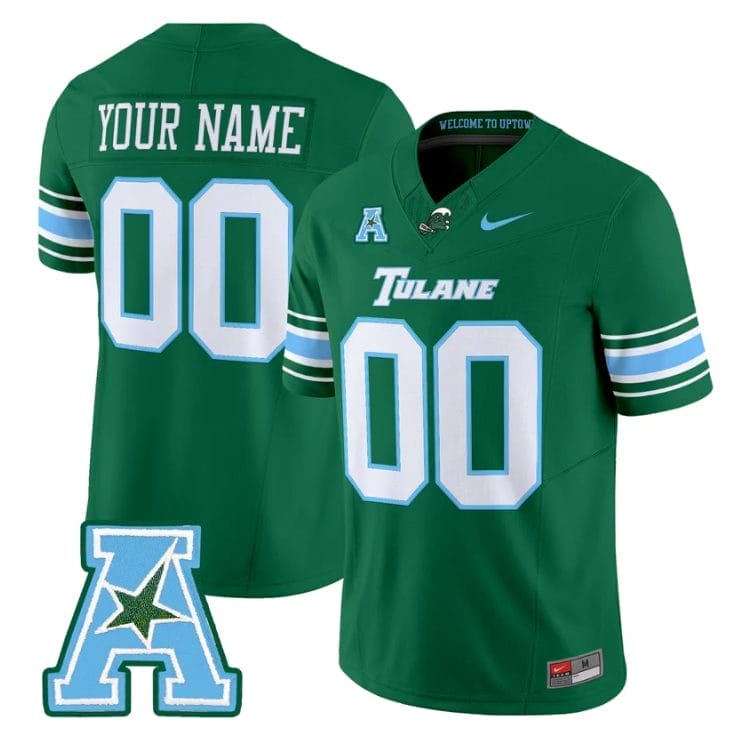 Custom Tulane Green Wave Jersey Name, Number 2025 Vapor Limited Stitched - Image 4