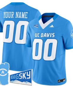 Custom UC Davis Aggies Jersey 2025 Lake Tahoe Patch Stitched Aqua 649224b2 0b31 47f1 891e 047521b42218