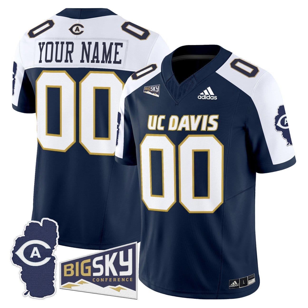 Custom UC Davis Aggies Jersey 2025 Lake Tahoe Patch Stitched - Image 4