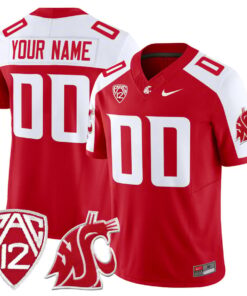 Custom Washington State Cougars Jersey Name Number 2025 Stitched Crimson Alter