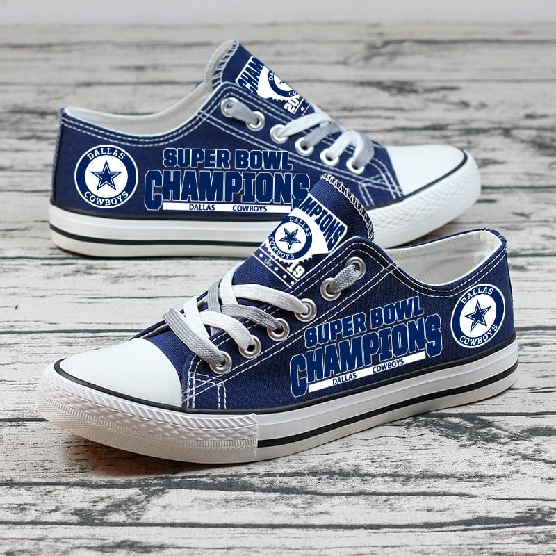Dallas Cowboys Low Top Canvas Sport Sneakers Shoes For Men Women Fans 6 Dallas Cowboys Low Top Canvas Sport Sneakers Shoes For Men Women Fans - Image 6