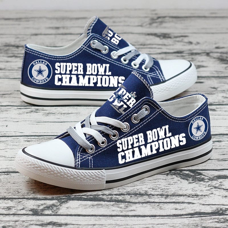 Dallas Cowboys Low Top Canvas Sport Sneakers Shoes For Men Women Fans 2 Dallas Cowboys Low Top Canvas Sport Sneakers Shoes For Men Women Fans - Image 2