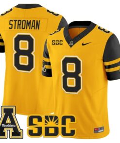 Dalton Stroman Jersey #8 App State Mountaineers 2025 Vapor Limited Stitched 6 Dalton Stroman Jersey 8 App State Mountaineers 2025 Limited Stitched Gold