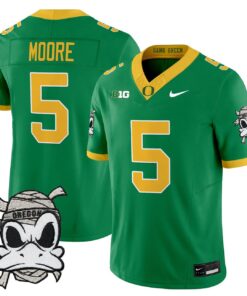 Dante Moore Jersey #5 Oregon Ducks 2025 Mummy Duck Vapor Limited Stitched 7 Dante Moore Jersey 5 Oregon Ducks 2025 Mummy Duck Vapor Stitched Green
