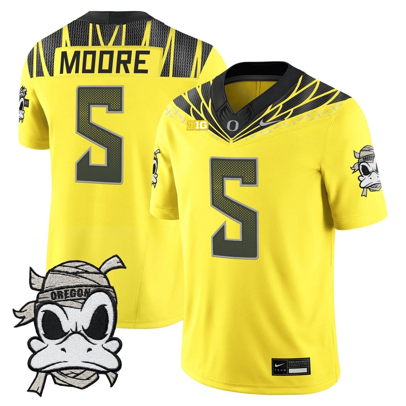 Dante Moore Jersey #5 Oregon Ducks 2025 Mummy Duck Vapor Limited Stitched 4 Dante Moore Jersey #5 Oregon Ducks 2025 Mummy Duck Vapor Limited Stitched - Image 4