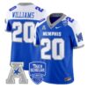 DeAngeloWilliamsJersey 20MemphisTigers2025LimitedStitchedRoyalAlter