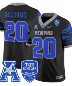 DeAngelo Williams Jersey #20 Memphis Tigers 2025 Vapor Limited Stitched Black