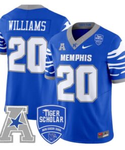 DeAngelo Williams Jersey #20 Memphis Tigers 2025 Vapor Limited Stitched Royal