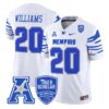 DeAngeloWilliamsJersey 20MemphisTigers2025VaporLimitedStitchedWhite