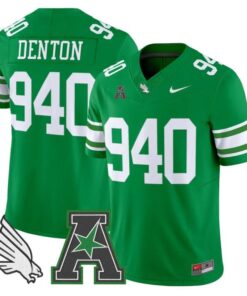Denton Jersey #940 North Texas Mean Green 2025 Vapor Limited Stitched Green