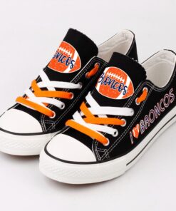 Denver Broncos Low Top Canvas Sport Sneakers Shoes For Men Women Fans