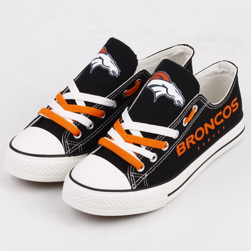Denver Broncos Low Top Canvas Sport Sneakers Shoes For Men Women Fans - Image 3