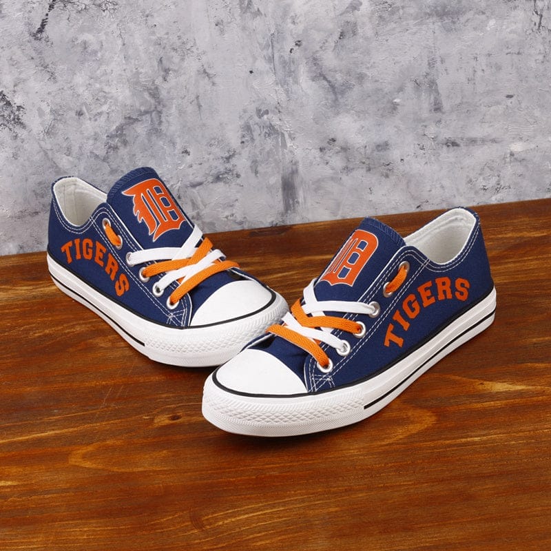 Detriot Tigers Limited Print Low Top Canvas Shoes Sport Sneakers For Men Women Fans