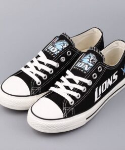 Detroit Lions Low Top Canvas Sport Sneakers Shoes For Men Women Fans