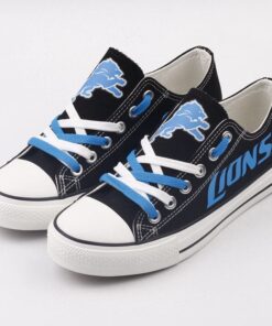 Detroit Lions Low Top Canvas Sport Sneakers Shoes For Men Women Fans