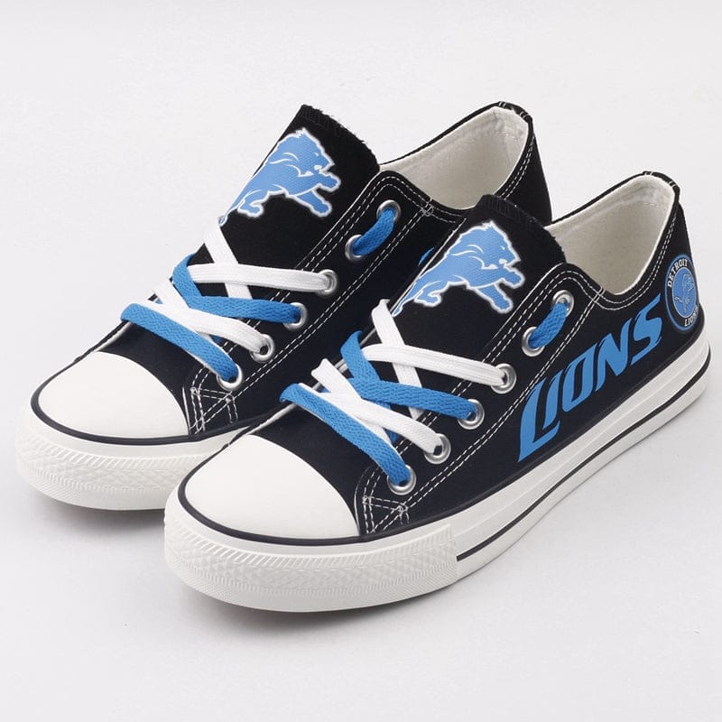 Detroit Lions Low Top Canvas Sport Sneakers Shoes For Men Women Fans