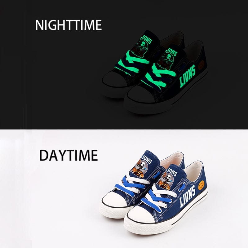 Detroit Lions Low Top Canvas Sport Sneakers Shoes For Men Women Fans - Image 2