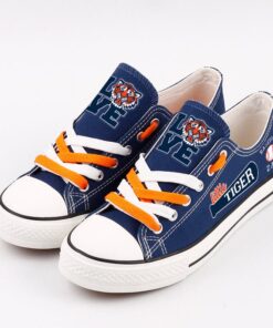 Detroit Tigers Limited Print MLB Students Low Top Canvas Shoes Sport Sneakers