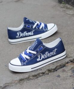 Detroit Tigers Limited Print MLB Students Low Top Canvas Shoes Sport Sneakers 3
