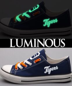 Detroit Tigers Limited Print MLB Students Low Top Canvas Shoes Sport Sneakers 4
