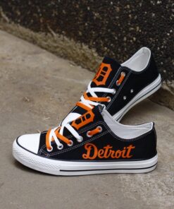 Detroit Tigers Limited Print MLB Students Low Top Canvas Shoes Sport Sneakers 5